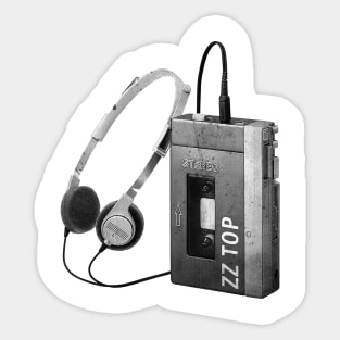 Walkman Play ZZ Top Song Sticker